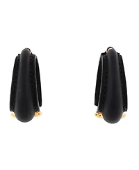 Pre-Owned HERMES Large Epure Equestre Earrings Leather with Metal