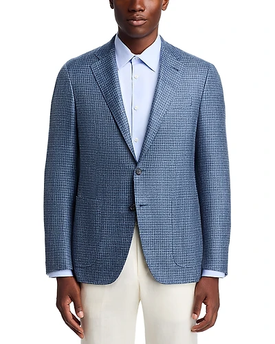 Canali Kei Wool, Silk & Linen Houndstooth Sportcoat