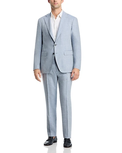 Canali Capri Linen & Wool Melange Solid Slim Fit Suit