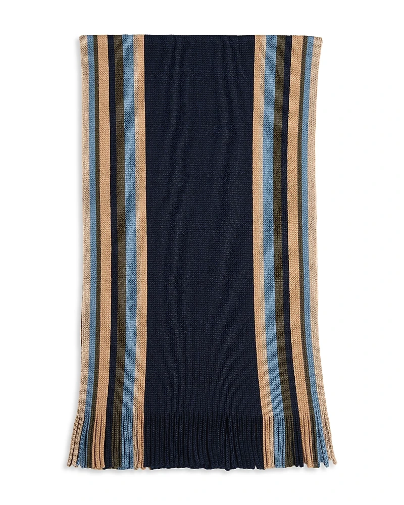 The Men's Store at Bloomingdale's Border Stripe Raschel Scarf - Exclusive