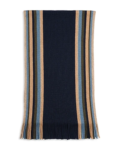 The Men's Store at Bloomingdale's Border Stripe Raschel Scarf - Exclusive