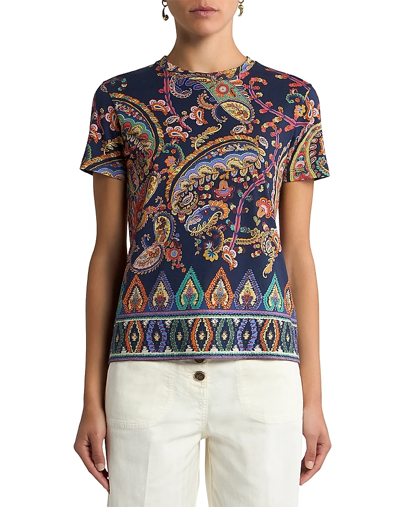 Etro Printed Slim Fit Tee