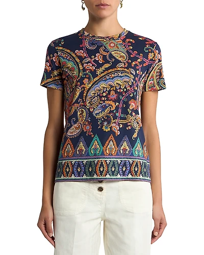 Etro Printed Slim Fit Tee