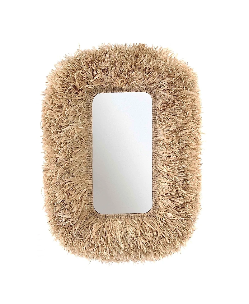 Tov Furniture Palm Sisal Rectangular Wall Mirror