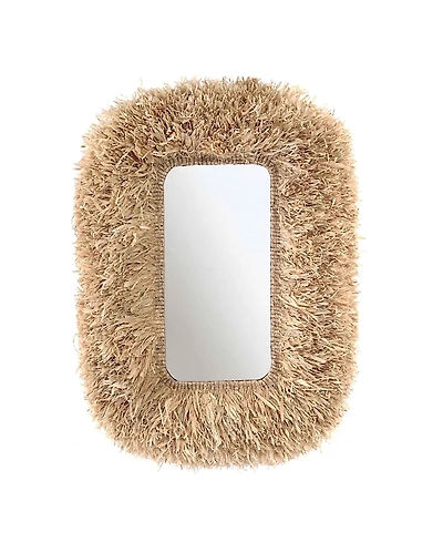 Tov Furniture Palm Sisal Rectangular Wall Mirror