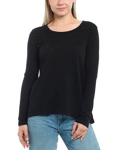 Wilt Clothing Wide Neck Ruching Details Tee