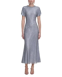 Self-Portrait Rhinestone Mesh Midi Dress