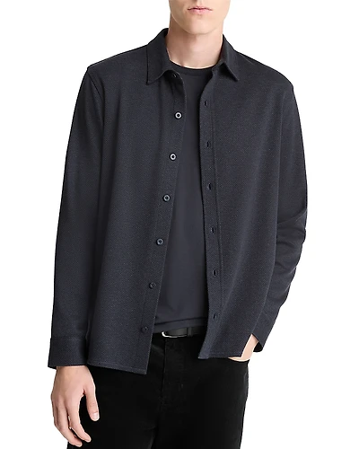 Vince Herringbone Classic Fit Button Down Shirt