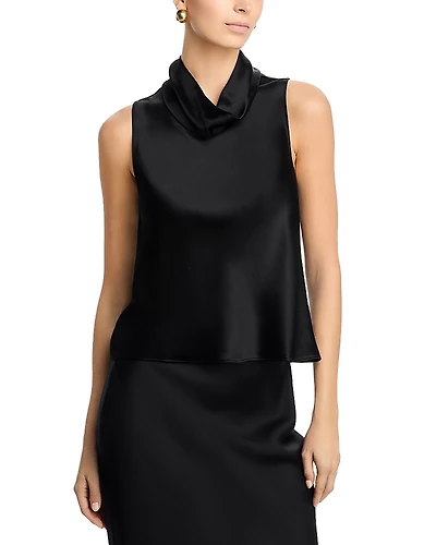Leset Barb Sleeveless Cowl Neck Top