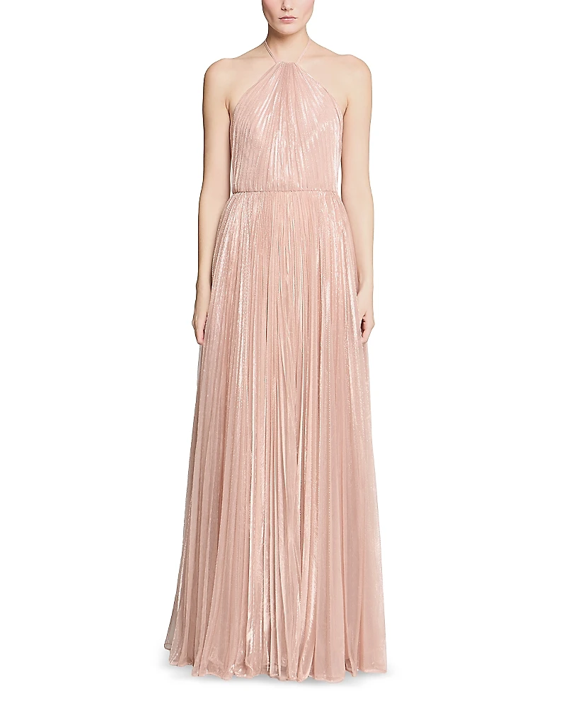 Halston Marisol Metallic Threaded Gown