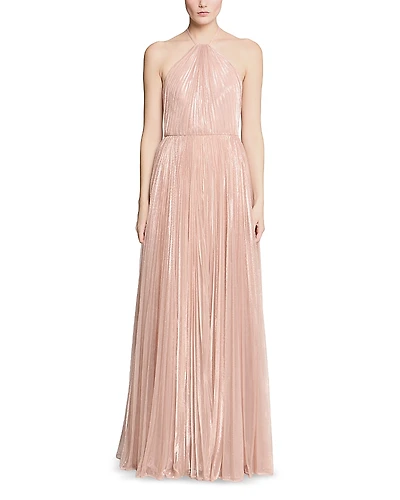 Halston Marisol Metallic Threaded Gown