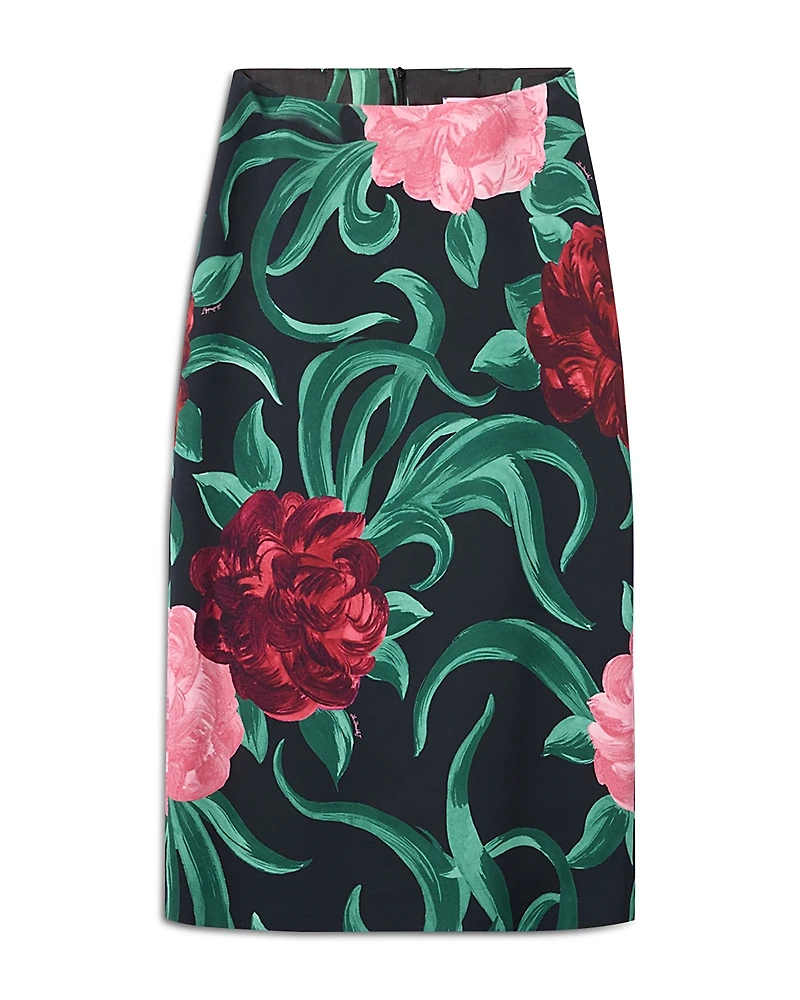 La DoubleJ Satin Pencil Skirt