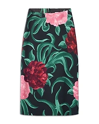 La DoubleJ Satin Pencil Skirt