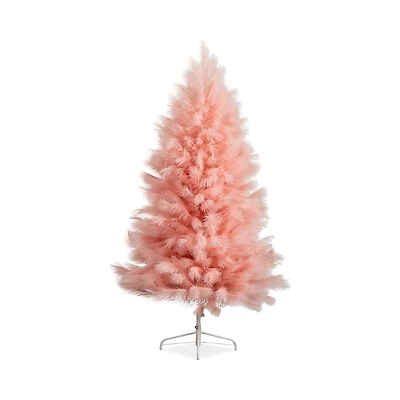 Nearly Natural Artificial Pink Pampas Grass 6' Christmas Tree