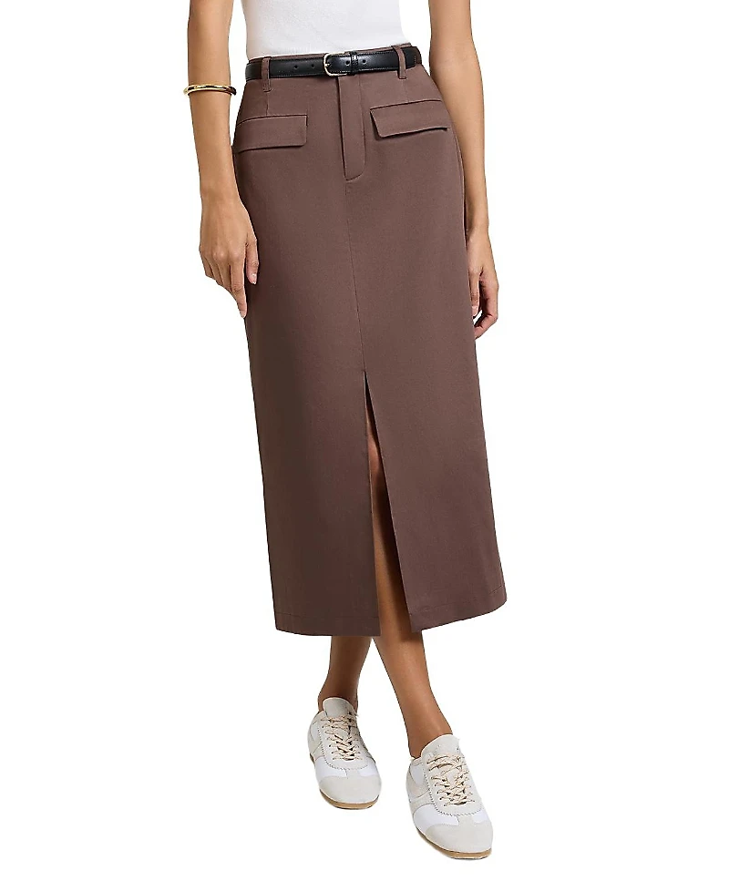 Onia Front Slit Midi Skirt