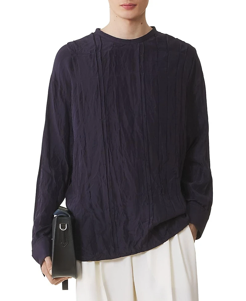 Lanvin Pleated Silk Top