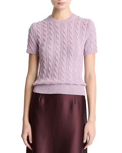 Vince Cable Knit Short Sleeve Sweater
