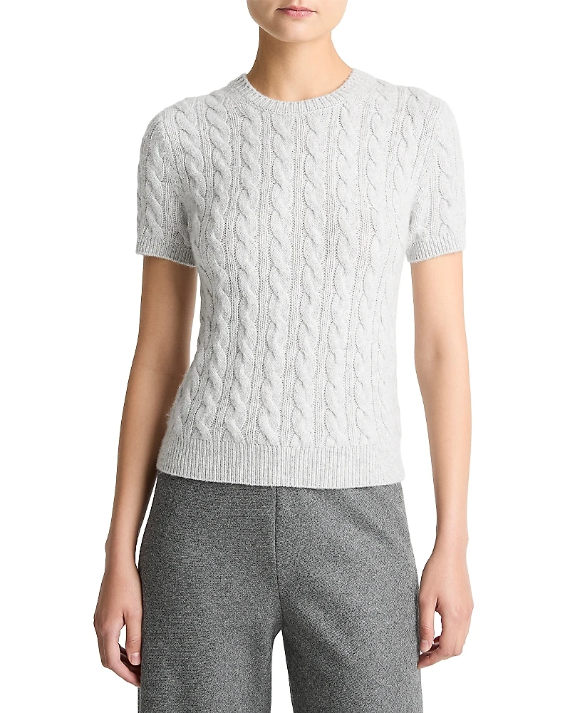 Vince Cable Knit Short Sleeve Sweater
