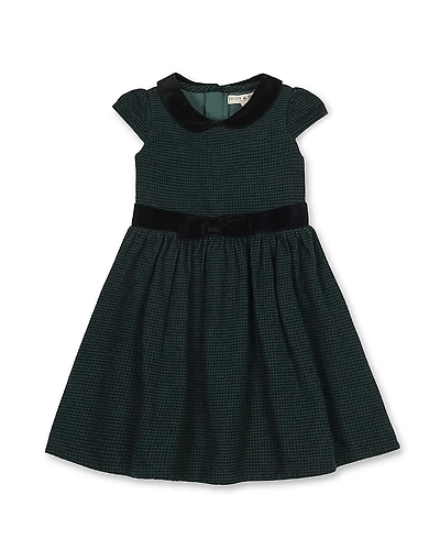 Hope & Henry Girls' Organic Flutter Sleeve Peter Pan Collar Party Dress - Little Kid, Big Kid