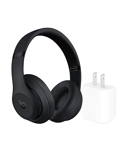 Beats - Studio 3 Wireless Bluetooth Headphones + Power Adapter