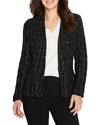 Nic+Zoe Metallic Grid Knit Jacket