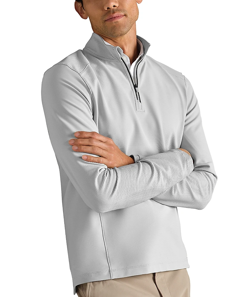 Rhone Covert Ribbed Quarter Zip Sweatshirt