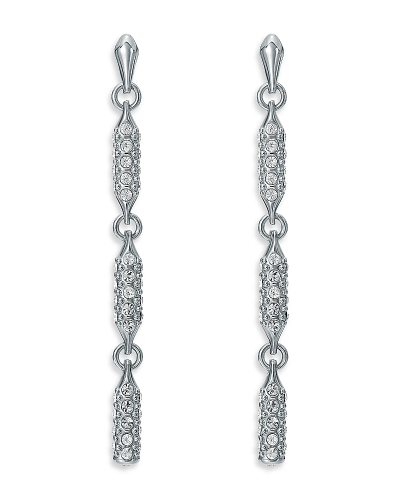 Ted Baker Corinne Cosmic Crystal Silver Tone Drop Earrings, 1.9L
