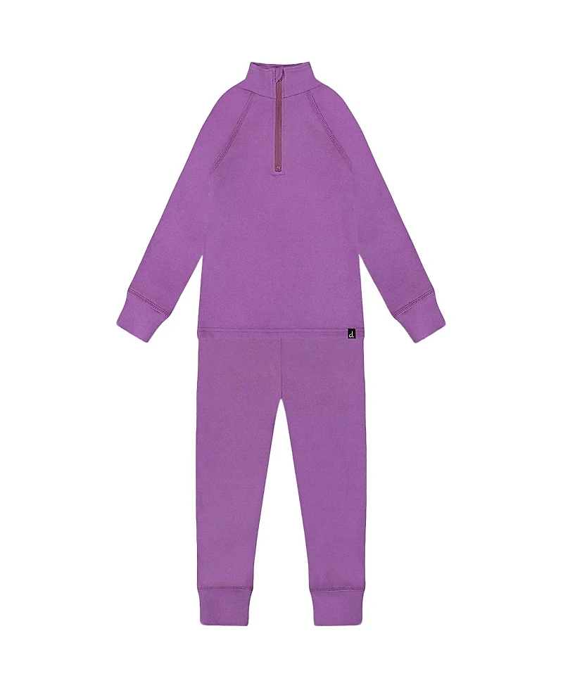 Deux par Unisex Two-Piece Thermal Underwear Set - Little Kid, Big Kid