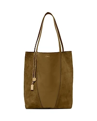 Chloe Spin Medium Leather & Suede Tote