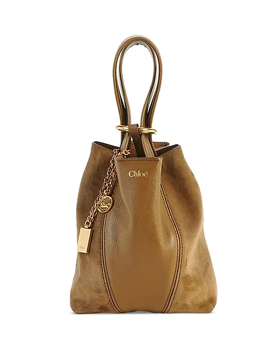 Chloe Spin Small Suede & Leather Tote