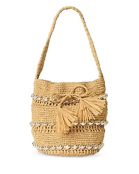 Btb Los Angeles Atlas Raffia Bucket Bag