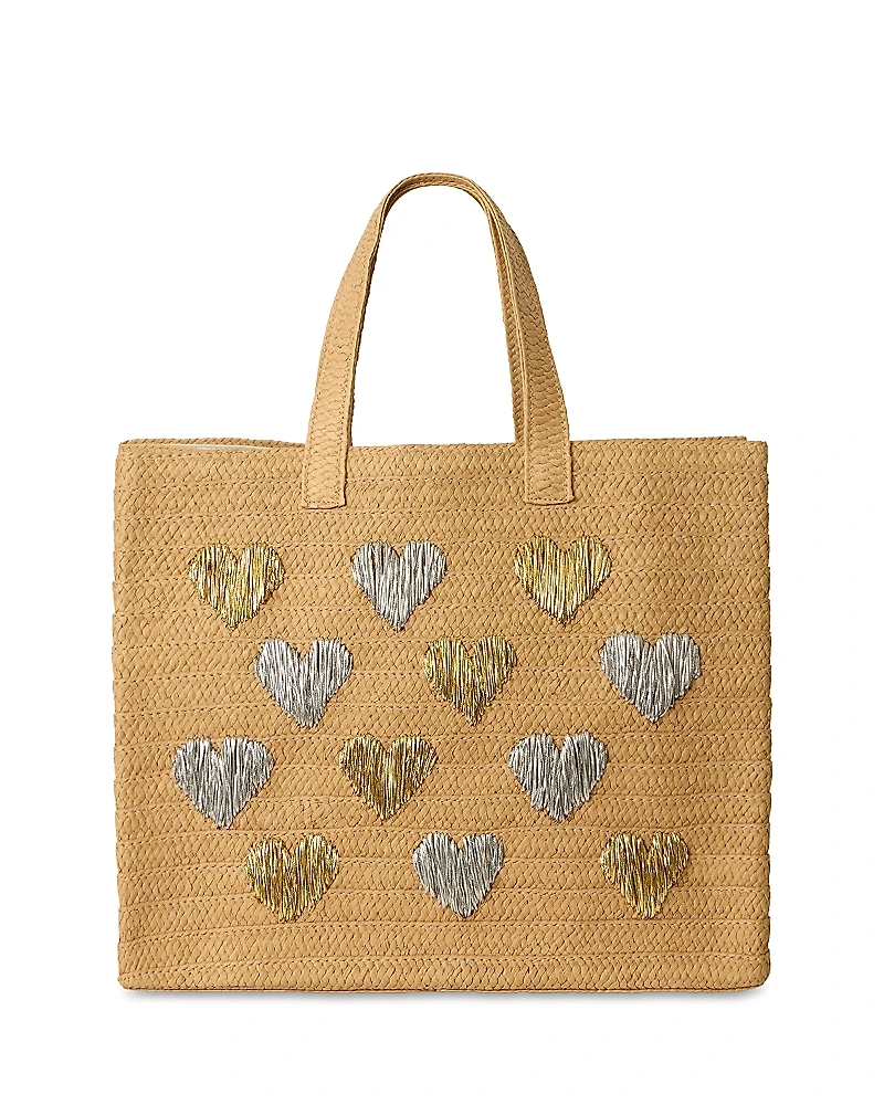 Btb Los Angeles Be Mine Straw Tote