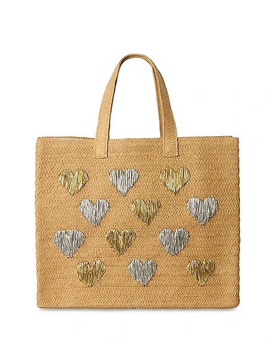 Btb Los Angeles Be Mine Straw Tote
