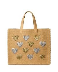 Btb Los Angeles Be Mine Straw Tote