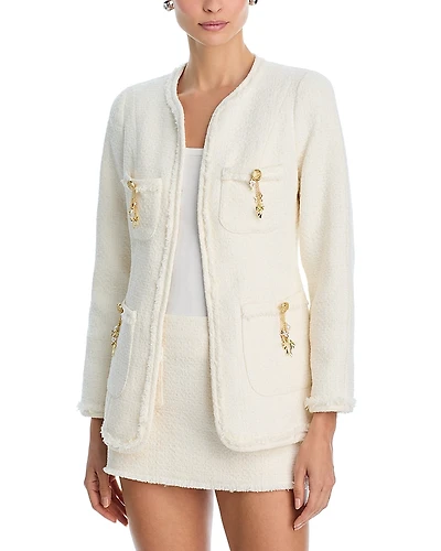 LoveShackFancy Adrina Frayed Edge Jacket