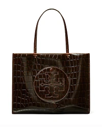 Tory Burch Ella Croc Embossed Small Tote
