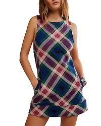 Free People Carven Plaid Mini Dress
