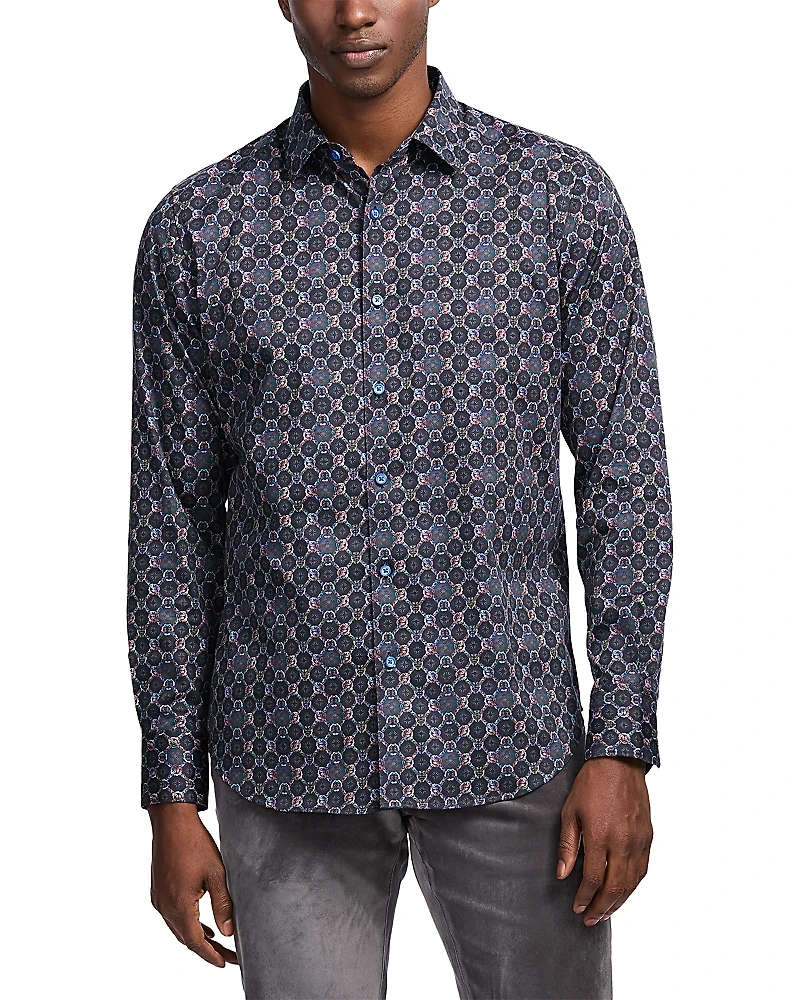 Robert Graham Bramston Printed Long Sleeve Button Front Shirt