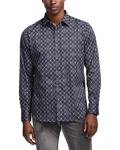 Robert Graham Bramston Printed Long Sleeve Button Front Shirt