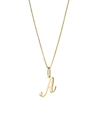 Ana Luisa Solid Yellow Gold Script Letter Necklace