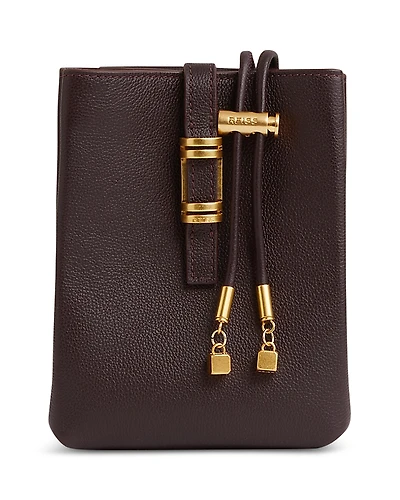 Reiss Vienna Leather Phone Pouch Crossbody