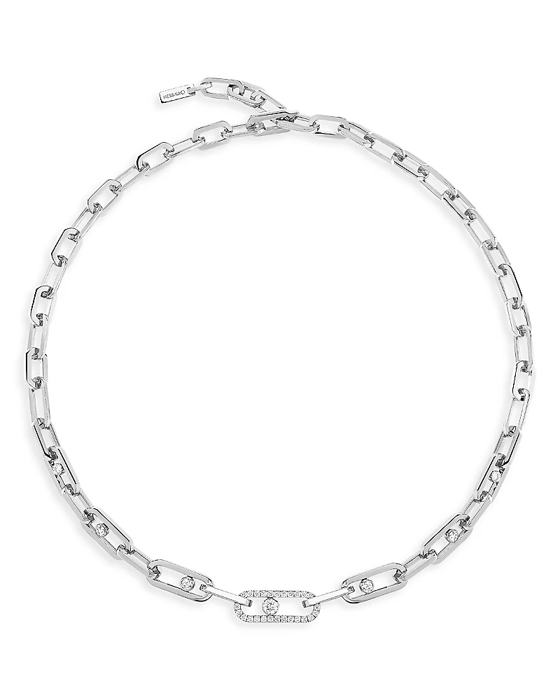 Messika 18K Gold Move Link Diamond Collar Necklace, 17.7