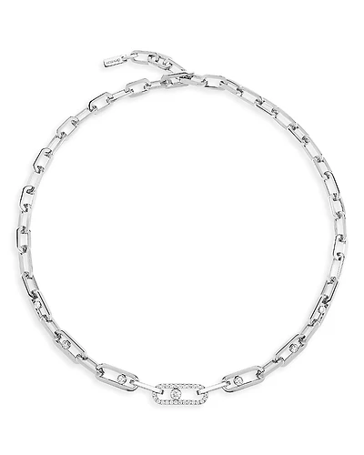 Messika 18K Gold Move Link Diamond Collar Necklace, 17.7