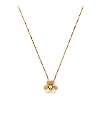 Pre-Owned Van Cleef & Arpels Mini Frivole Pendant Necklace 18K Gold and Diamond, 15 - 15.75"