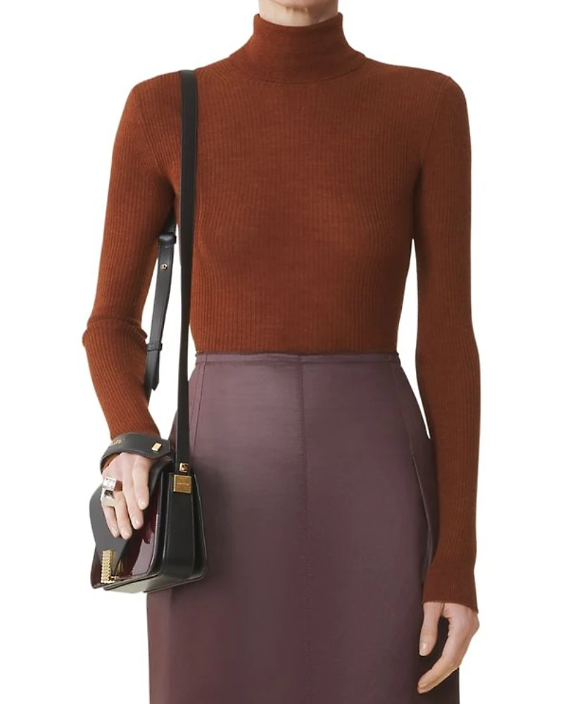 Lanvin Merino Wool and Silk Turtleneck Sweater