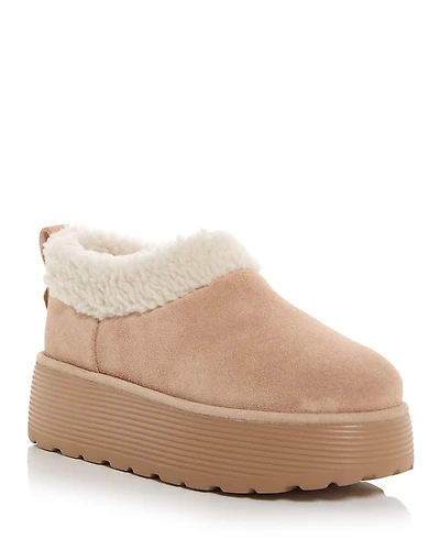Stuart Weitzman Women's Shearling Platform Booties