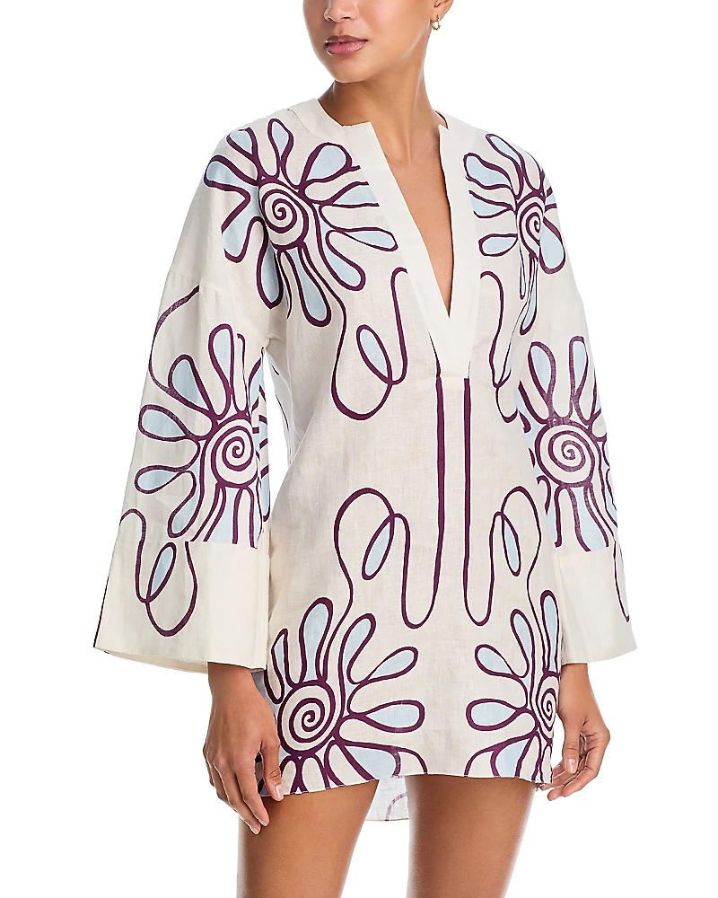 Cala de la Cruz Siena Linen Cover-Up Dress