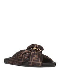 Fendi Women's Feel Satin Ff Slides
