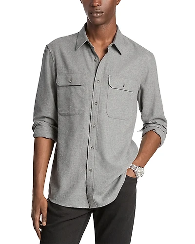 Michael Kors Button Front Flannel Shirt