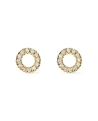 Ana Luisa Solid Yellow Gold Lab Grown Diamond Circle Studs